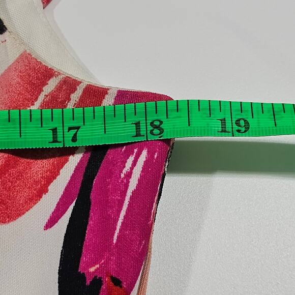 Gabby Skye Size 8 Print Fit & Flare Scuba Dress Baby Doll Silhouette Floral - Picture 6 of 7